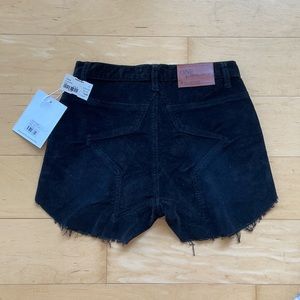 NWT ONE TEASPOON Black Cord Juliettes High Waist Star Butt Shorts 25